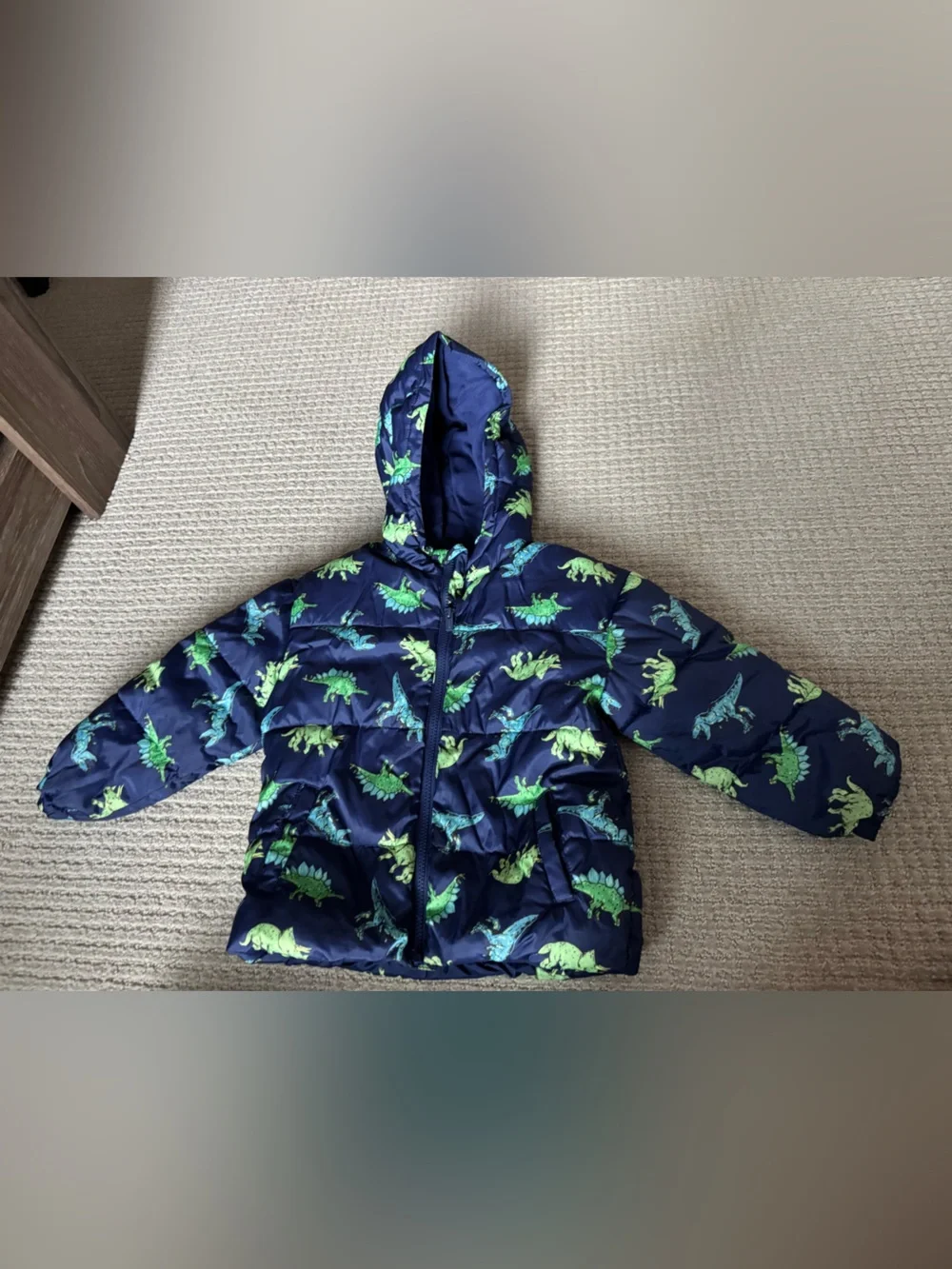 5T Old Navy Kids Navy Blue Jacket with Green Dino’s